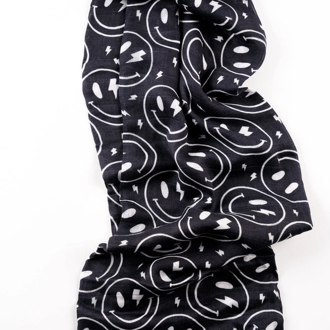 Lightning Smiles Muslin Blanket