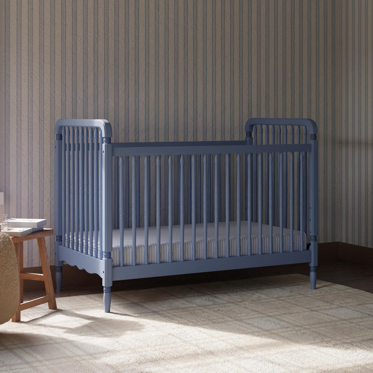 Namesake Liberty 3-in-1 Convertible Spindle Crib with Toddler Bed Conversion Kit
