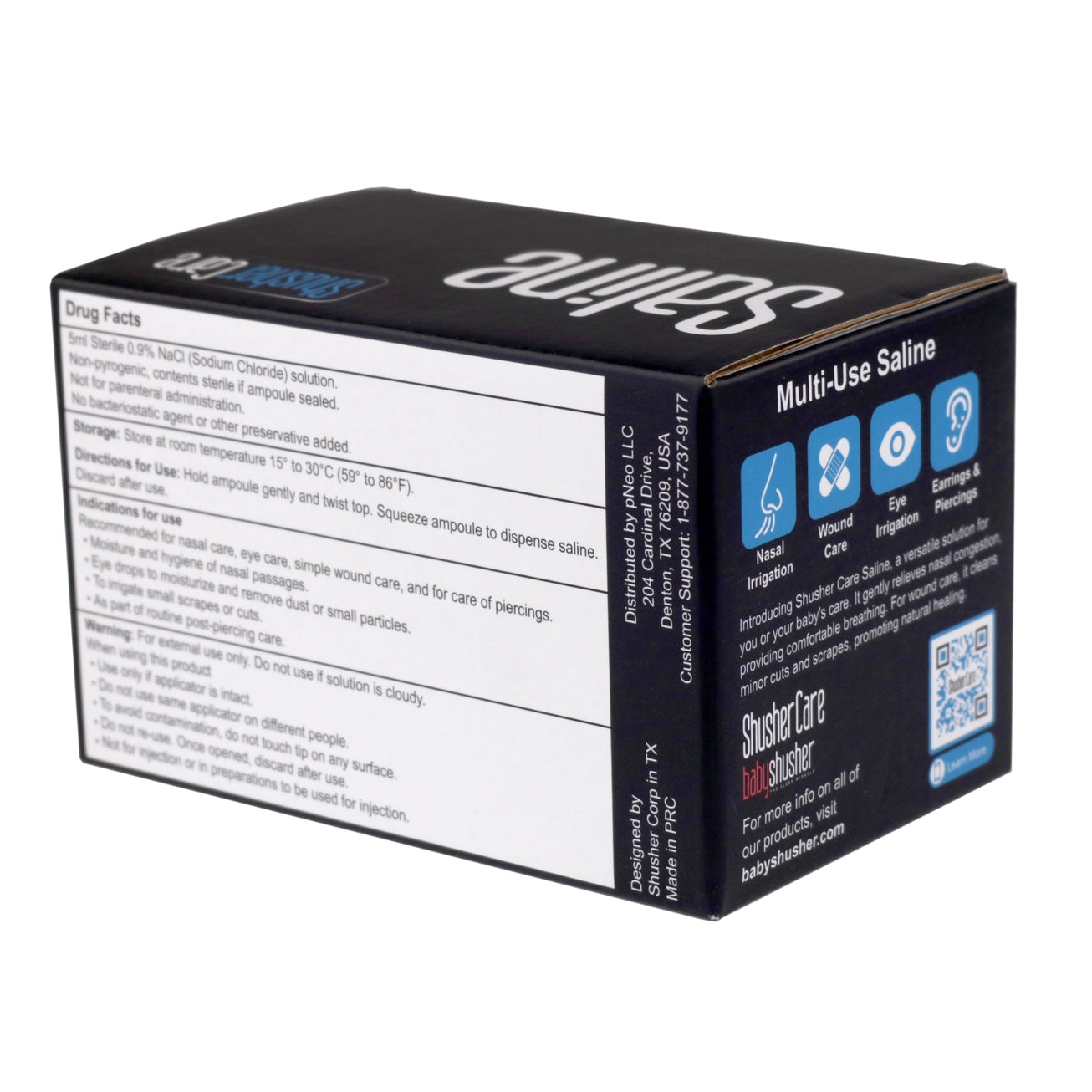 Shusher Care Saline 50ct 5cc Ampoules