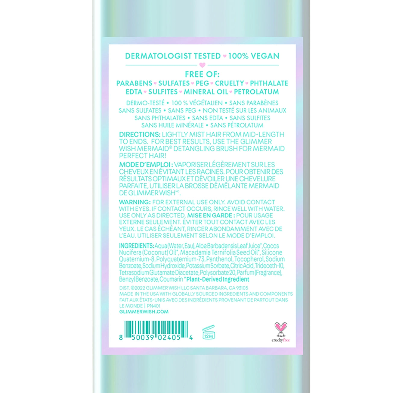 Mermaid Hair Detangling Mist - Mermaid