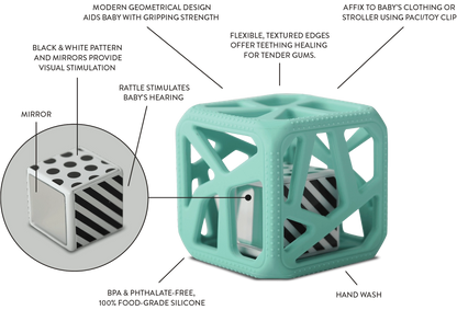 Chew Cube - Silicone Teether Rattle