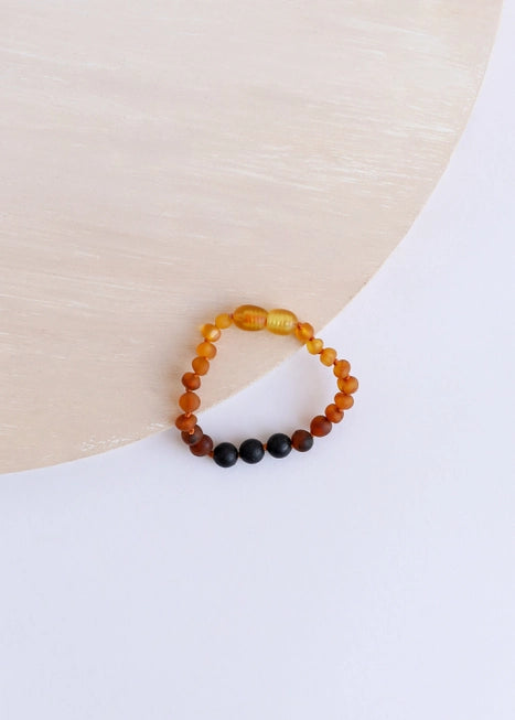 Raw Ombre Amber + Lava || Anklet or Bracelet