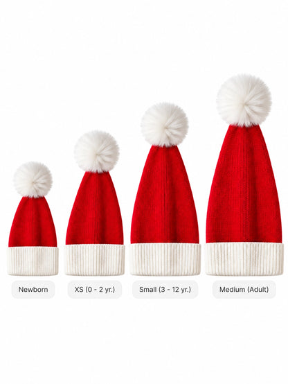 Knit Santa Hat - Red