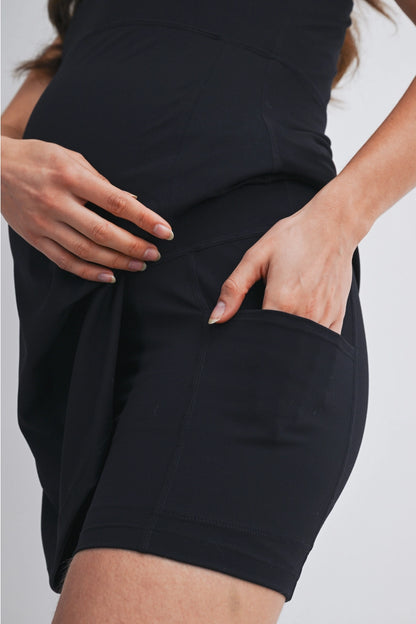 Racerback Active Maternity Mini Dress with Inner Shorts