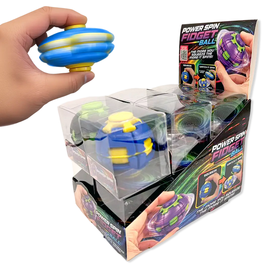 Power Spin Squeeze Fidget Ball Toy Variety