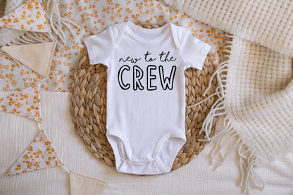 New To the Crew Pregnancy Announcement Onesie