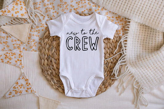 New To the Crew Pregnancy Announcement Onesie