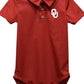 Oklahoma Sooners Embroidered Red Solid Knit Polo Onesie
