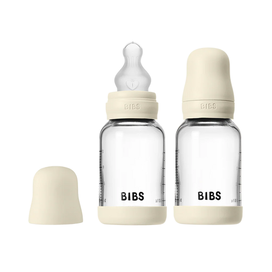 Baby Glass Bottle Set 4oz 2 Pack Silicone