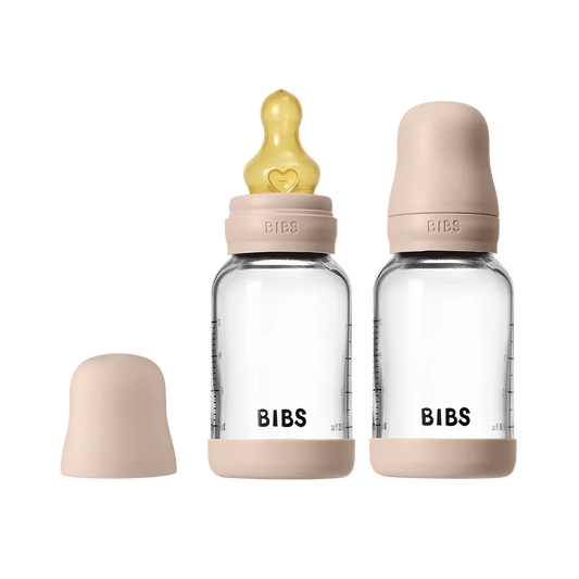 Baby Glass Bottle Set 4oz 2 Pack Latex