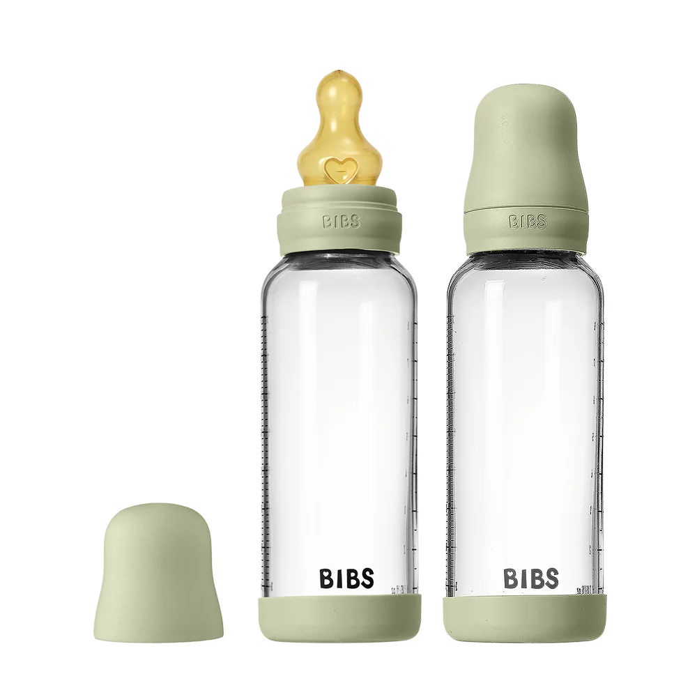 Baby Glass Bottle Set 8oz 2 Pack Latex
