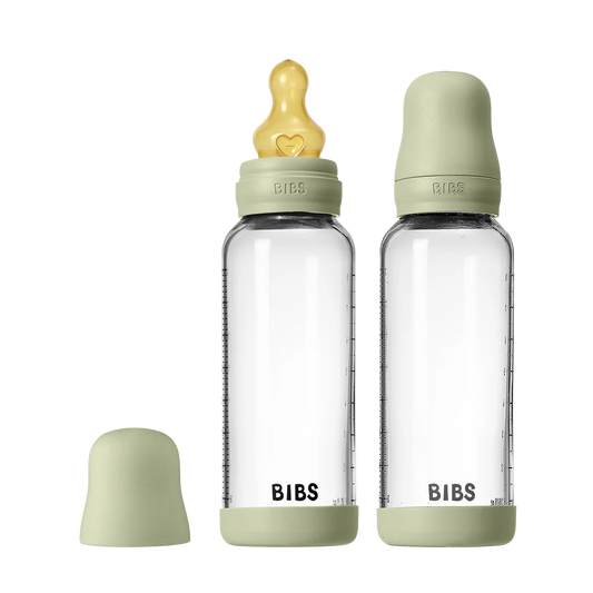Baby Glass Bottle Set 8oz 2 Pack Latex