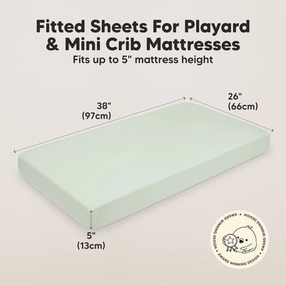 Soothe Fitted Mini Crib Sheets or Pack N Play