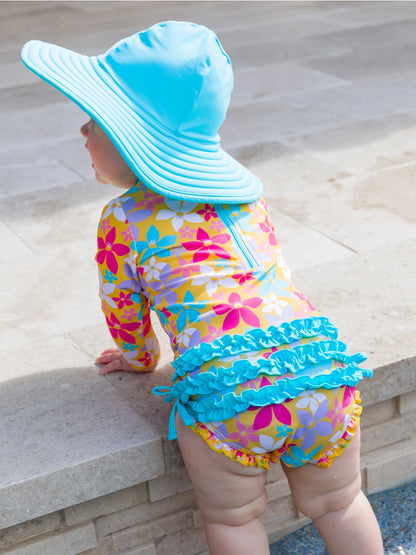 Girls Bright Aqua Swim Hat
