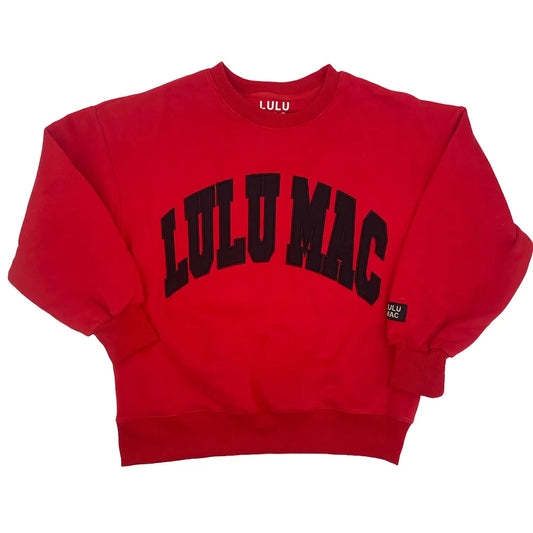 Lulu Mac Sweatshirt - Red/Black Stitch