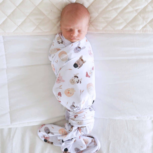 Oversized Swaddle Blanket | Barnyard Buddies