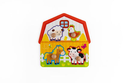 Wooden Farm Easy-Grasp Peg Puzzle