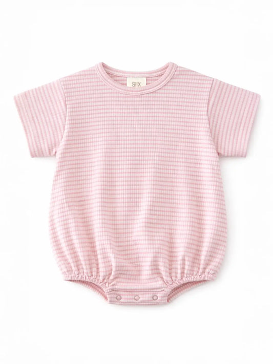 Pink Stripe / Ribbed T-Shirt Bubble