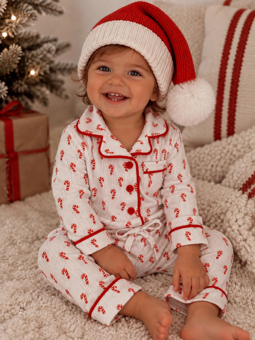 Knit Santa Hat - Red