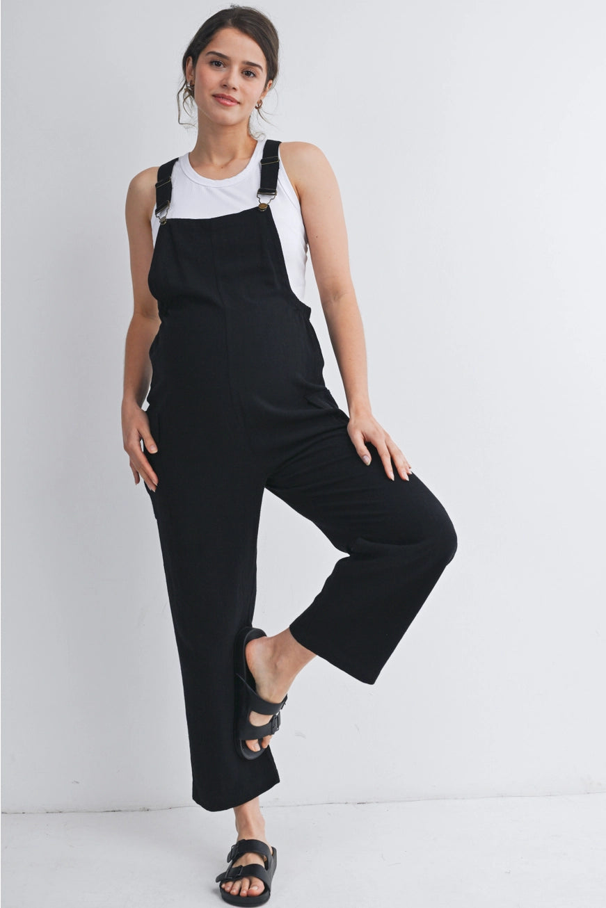 Straight Leg Maternity Adjustable Overalls