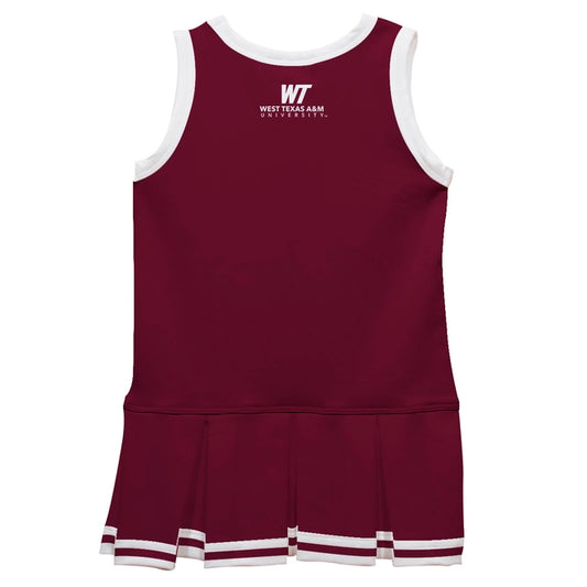 West Texas A&M Buffaloes Maroon Sleeveless Cheerleader Dress