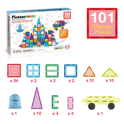 101pc Magnetic Tile Building Blocks