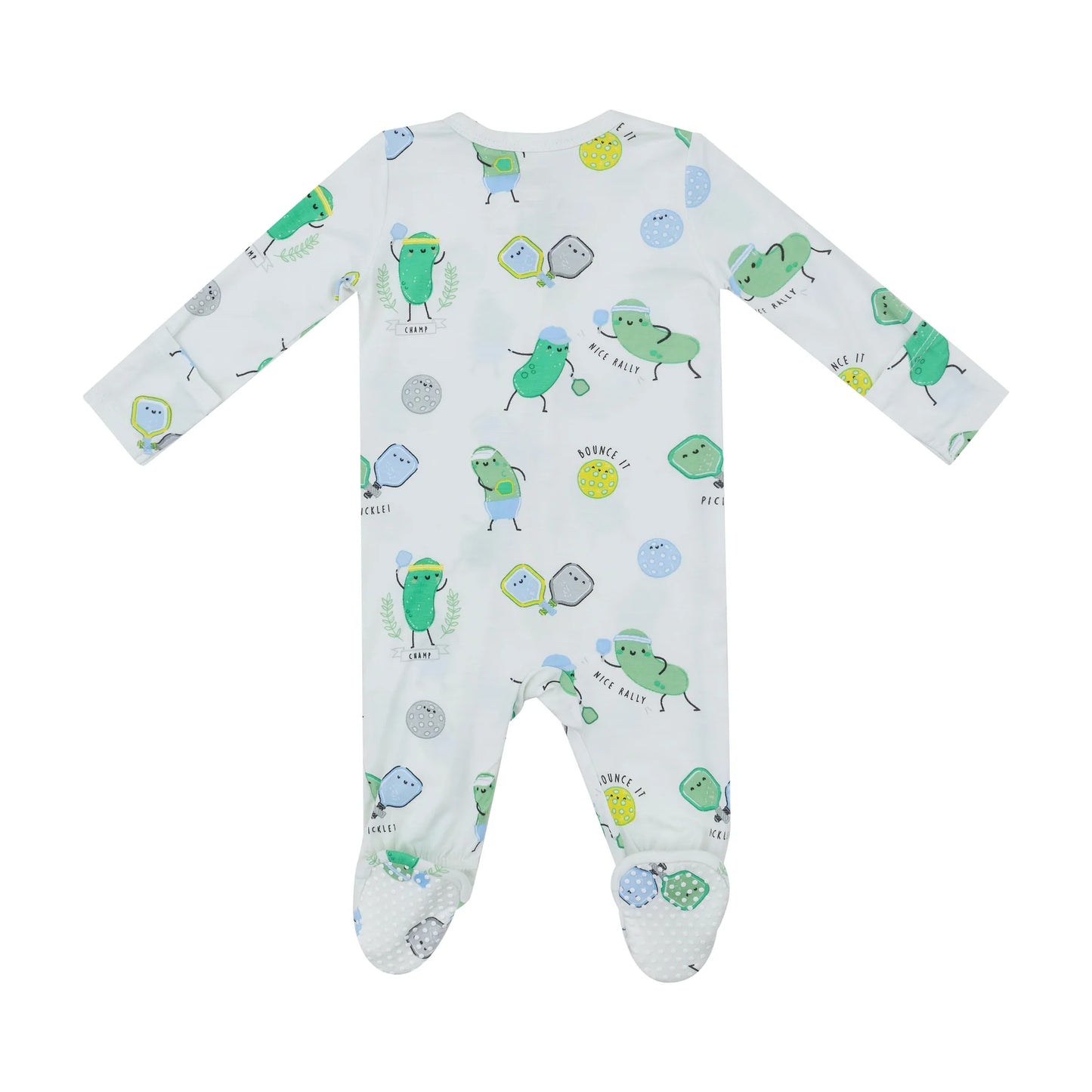 Angel Dear 2 Way Zipper Footie - Pickleball Blue