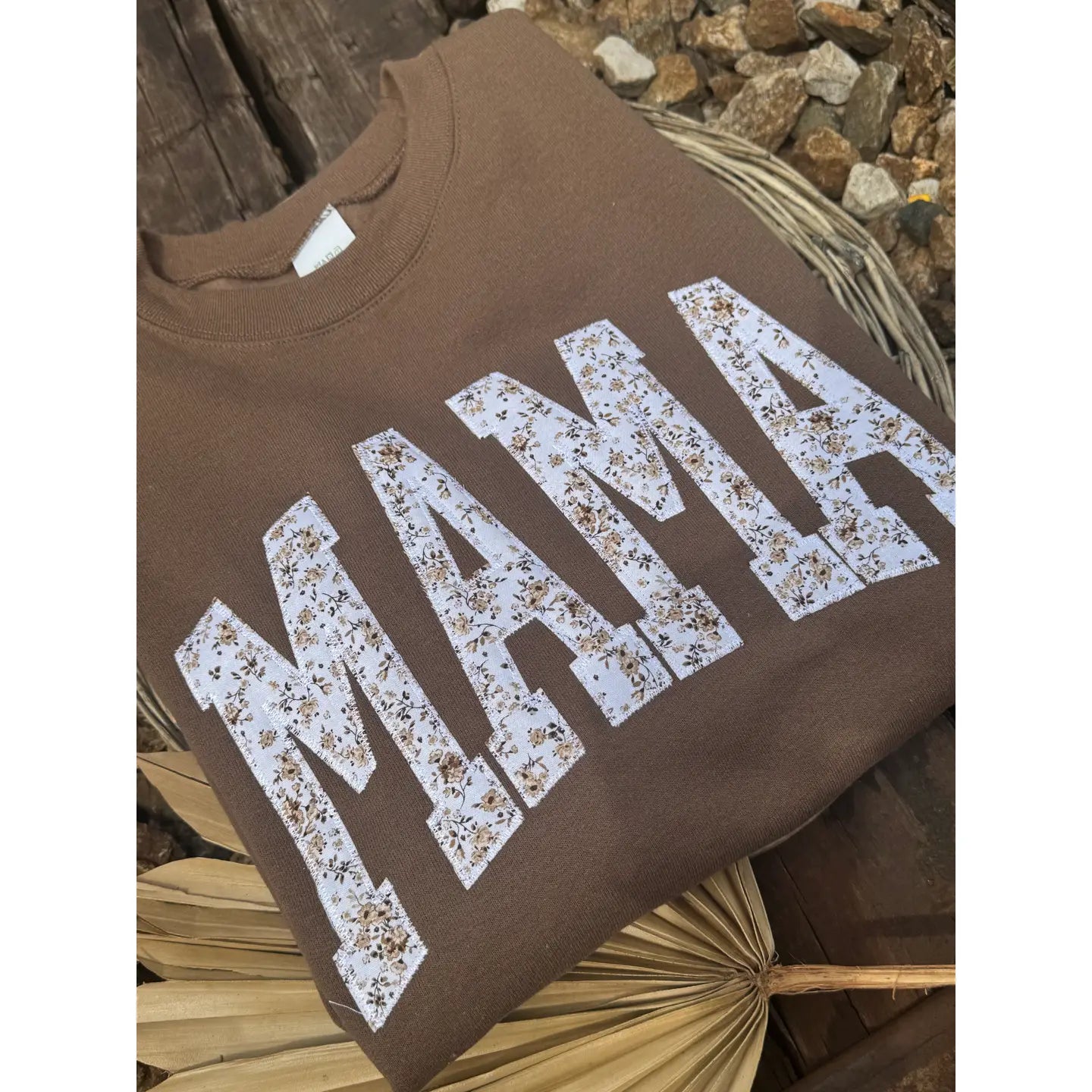 Brown Floral Mama Short Sleeve T-Shirt