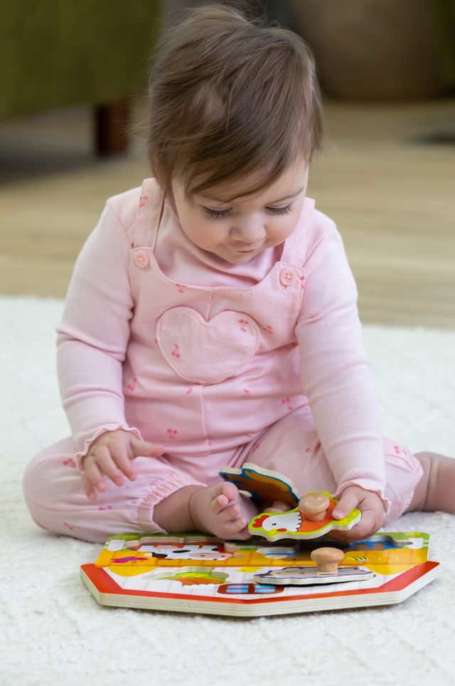 Wooden Farm Easy-Grasp Peg Puzzle