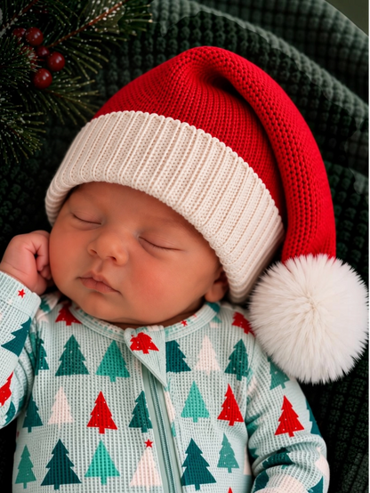 Knit Santa Hat - Red