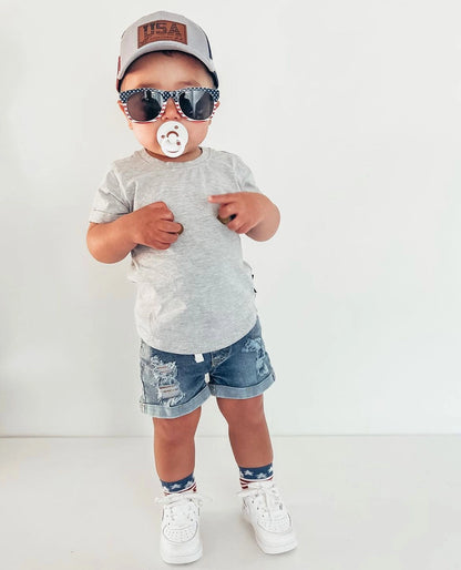 Distressed Denim Short