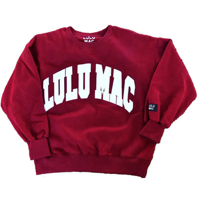 Lulu Mac Sweatshirt - Maroon/White Stitch
