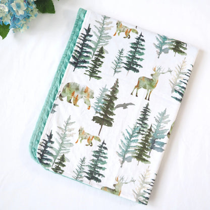 Baby & Toddler Minky Blanket - in the Woods
