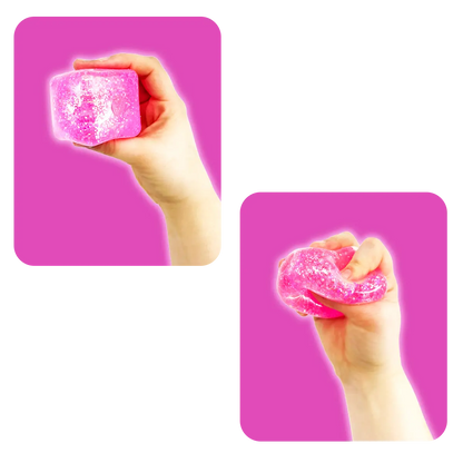 Fun Doh Squish & Squeeze Sparkle Cube Fidget Toy