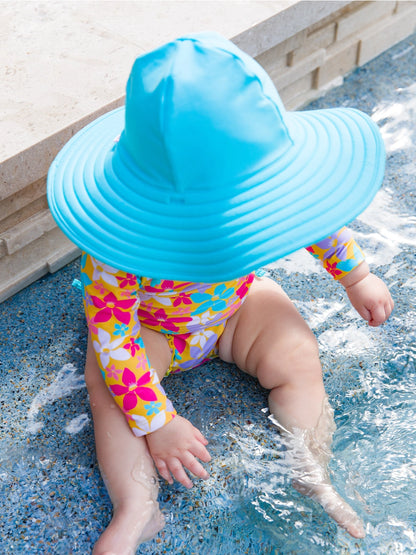 Girls Bright Aqua Swim Hat