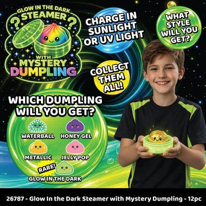 Glow-in-The-Dark Mystery Dumpling Squishy Toy