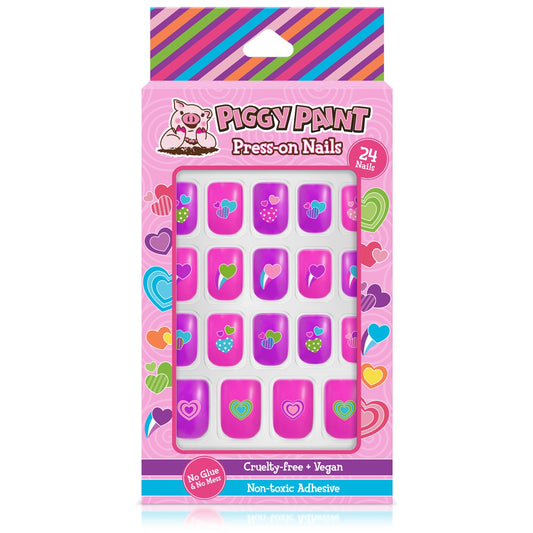Happy Hearts Piggy Press-On Nails