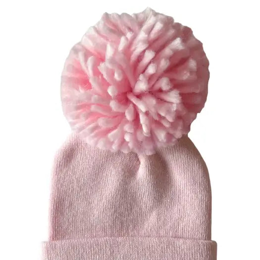 Baby's First Hat - Petal Pink Pom