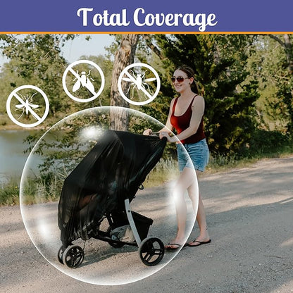 Durable Baby Mosquito and Bug Net Cover for Strollers & Joggers, Play Pens