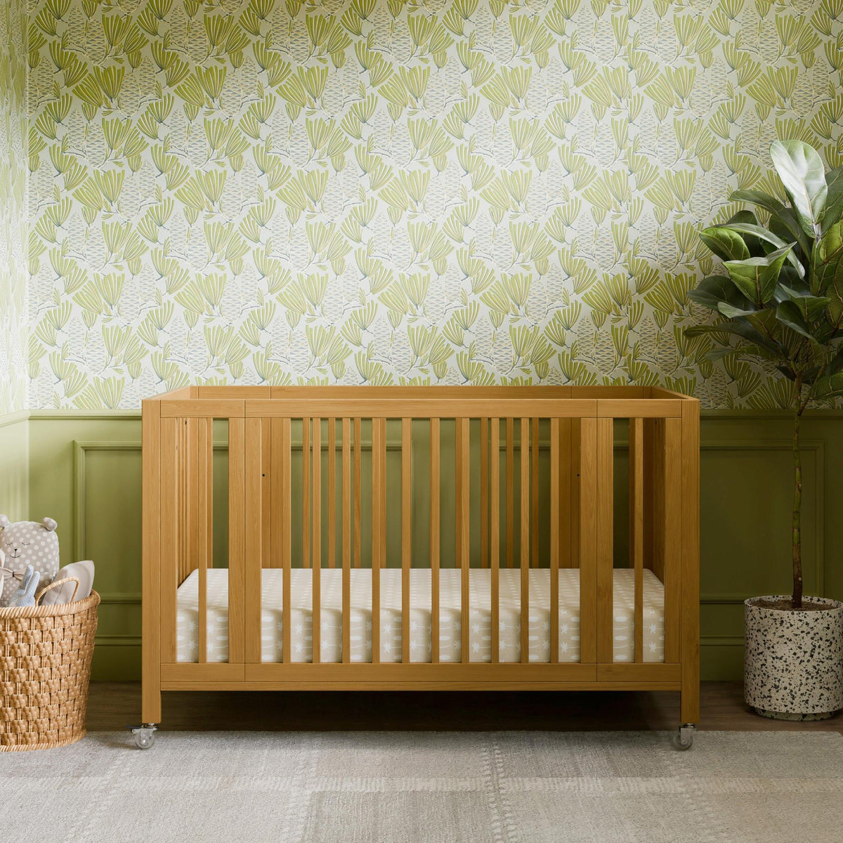 Babyletto Rolli 9-in-1 Convertible All-Stages Crib with Bassinet & Toddler Bed Conversion Kits
