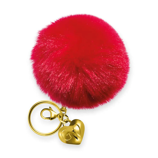 Cerise Heart of Gold Charm & Poof