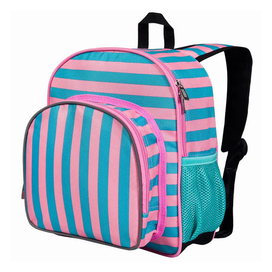 Pink Stripes Backpack - 12 Inch