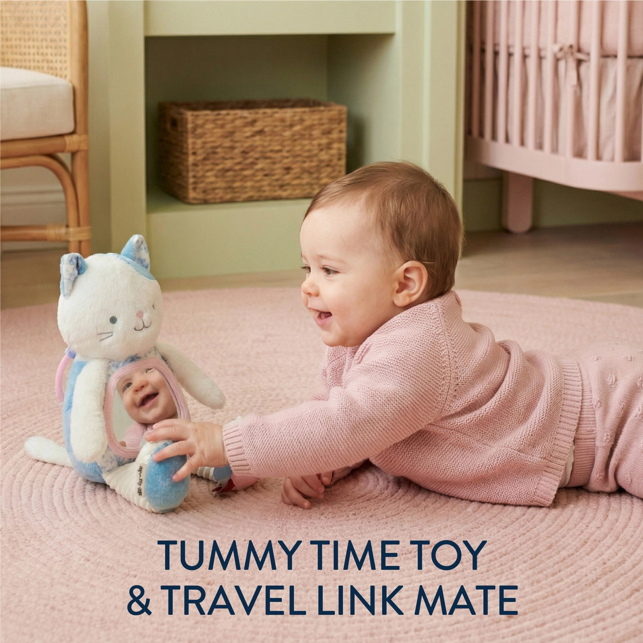 Itzy Bitzy Mirror™ Kitty Tummy Time Sensory Toy