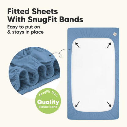 Waterproof Crib Sheets, Baby Mattress Protector 2pk