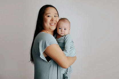 Maternity Mommy Labor and Delivery/ Nursing Gown - Blue Bird