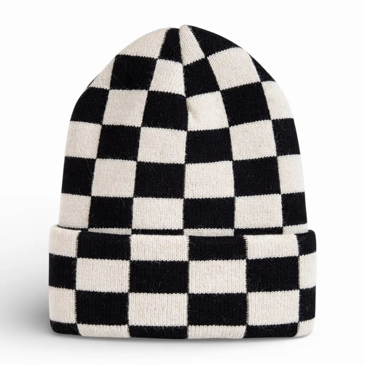 Baby's First Hat - Black/Sand Checkerboard