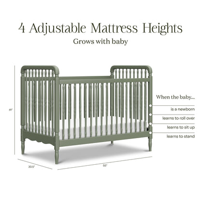 Namesake Liberty 3-in-1 Convertible Spindle Crib with Toddler Bed Conversion Kit