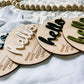 Hello World Birth Stat Announcement Wood Disc - Layered 3D