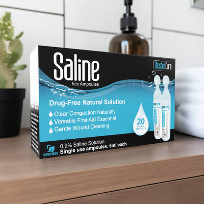Shusher Care Saline 20ct 5cc Ampoules