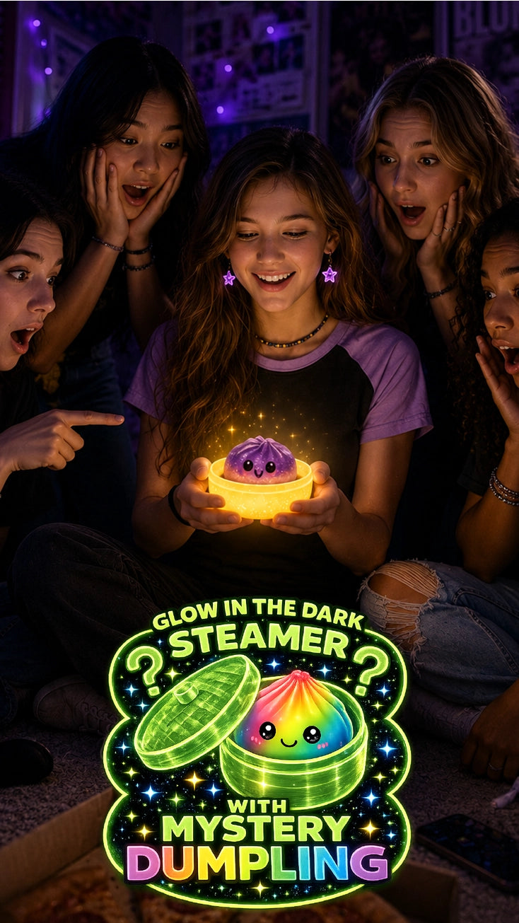 Glow-in-The-Dark Mystery Dumpling Squishy Toy